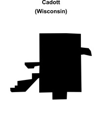 Cadott (Wisconsin) blank outline map