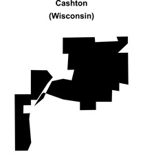 Cashton (Wisconsin) blank outline map
