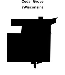 Cedar Grove (Wisconsin) blank outline map