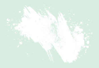 Naklejka premium Artistic white brushstrokes on a soft green backdrop creating a textured design element for creative projects and graphic design