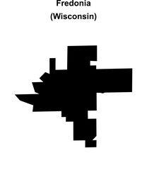 Fredonia (Wisconsin) blank outline map