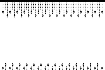 Rectangle border frame design concept of decorative objects isolated on white background - vector illustration
