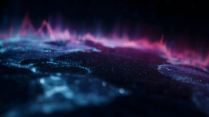 Holographic dashboard displaying global index charts with a glowing energy field