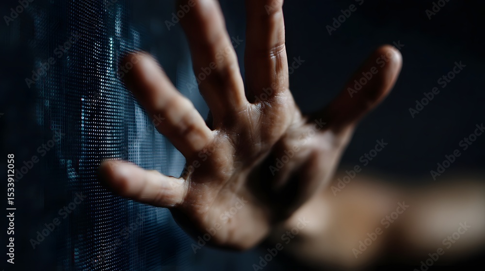 Poster close up of a hand expanding a floating performance chart