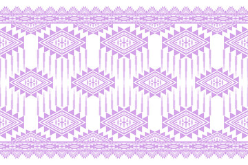 Elegant Lavender Tribal Geometric Pattern Seamless Design for Textile