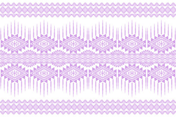 Elegant Lavender Ethnic Geometric Textile Pattern Design for Fashion Fabrics