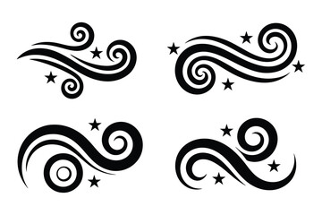 Vintage Filigree Swirls, calligraphy font style Decorative Elements, Text Ornaments curly thin line swings swashes, Flourishes Swirls, text divider, flourish Swirl ornament stroke, scroll design