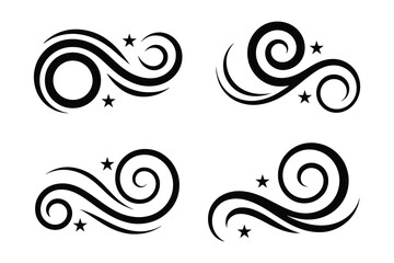 Vintage Filigree Swirls, calligraphy font style Decorative Elements, Text Ornaments curly thin line swings swashes, Flourishes Swirls, text divider, flourish Swirl ornament stroke, scroll design