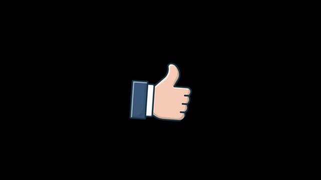 Like Hand Gesture Animation Video - Transparent