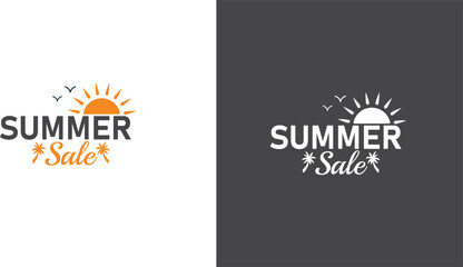 Vibrant and eye-catching Summer Sale banner design perfect for seasonal promotions, discounts, and marketing campaigns. Featuring bold typography, bright colors, and tropical elements to attract.