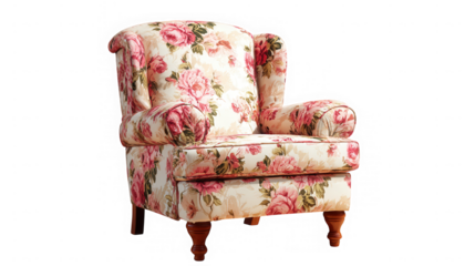 Floral Wingback Chair