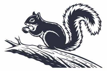 squirrel vector silhouette