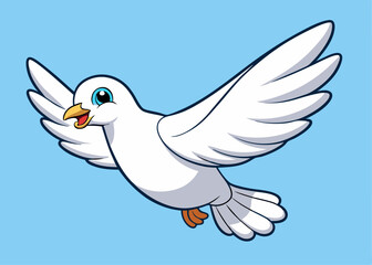 Shinny dove of peace background in editable style vector illustration