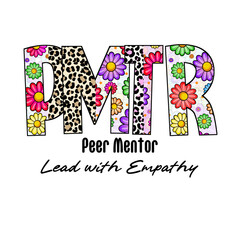 Colorful Flower and Leopard Print Design on Letters MTR