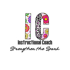 Colorful IC Monogram with Floral and Leopard Print Design