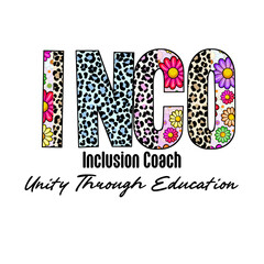 Colorful INCO Design with Leopard and Floral Patterns