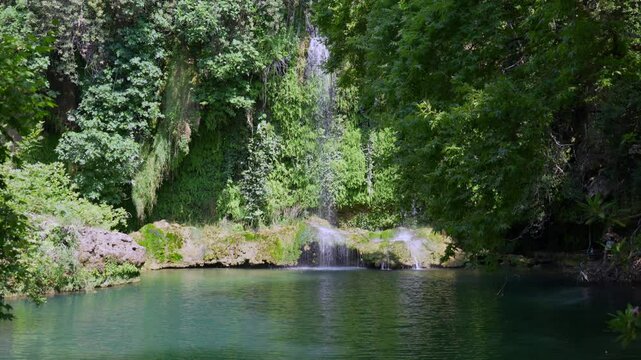 Waterfall in Antalya park, Turkey