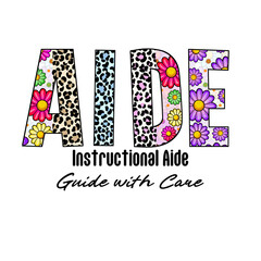 Colorful Name Aide with Leopard Print and Flower Design