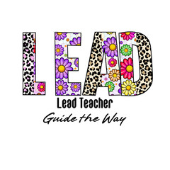 Floral Leopard Print Word Art LEAD Design