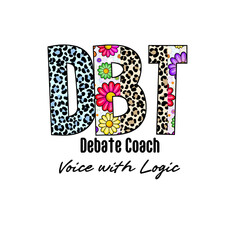 DBT Motivational Quote with Leopard Print and Flowers Design