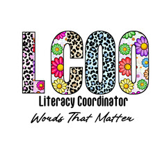 LCO Letters with Leopard Print and Flowers Design