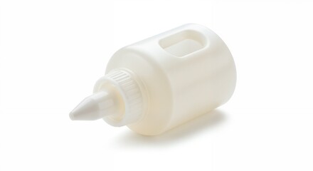 Plastic squeeze bottle for crafts and liquids on a white background  