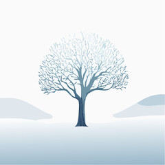 solitary tree in winter