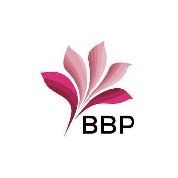 BBP Elegant Abstract Floral Logo Design BBP  Later Logo, with Pink Petals and BBP Text
