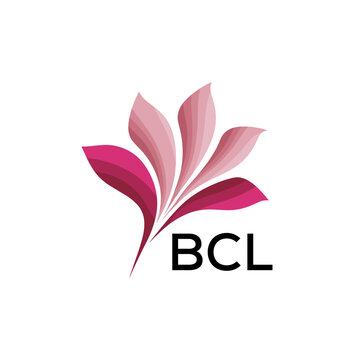 BCL Elegant Abstract Floral Logo Design BCL  Later Logo, with Pink Petals and BCL Text
