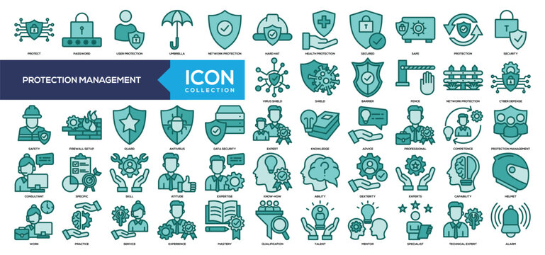 Protection Management Solid Icon Collection