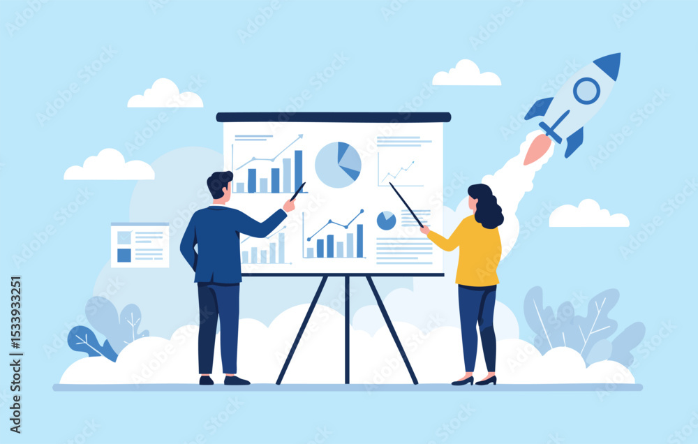 Aufkleber strategic business growth achieving exponential growth with data-driven insights and innovative stra