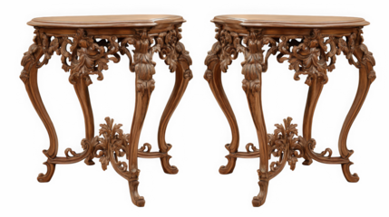 Ornate Wooden Side Tables