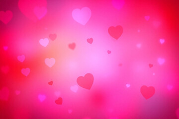 bunch of pink and red hearts on a pink background