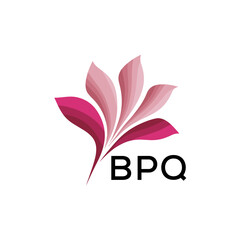 Obraz premium BPQ Elegant Abstract Floral Logo Design BPQ Later Logo, with Pink Petals and AAB Text 