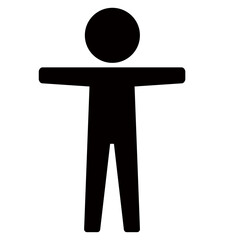 両手を広げる人のピクトグラム・アイコン
