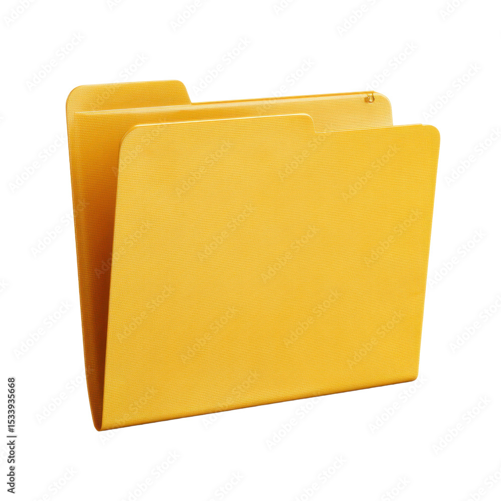 Poster yellow folder for office organization and document storage, ideal for administrative tasks and file 