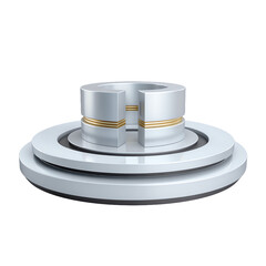 Circular Metal Component Display