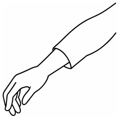 A hand outline Art & Illustration