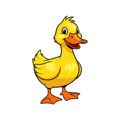 yellow vector duck isolated on white