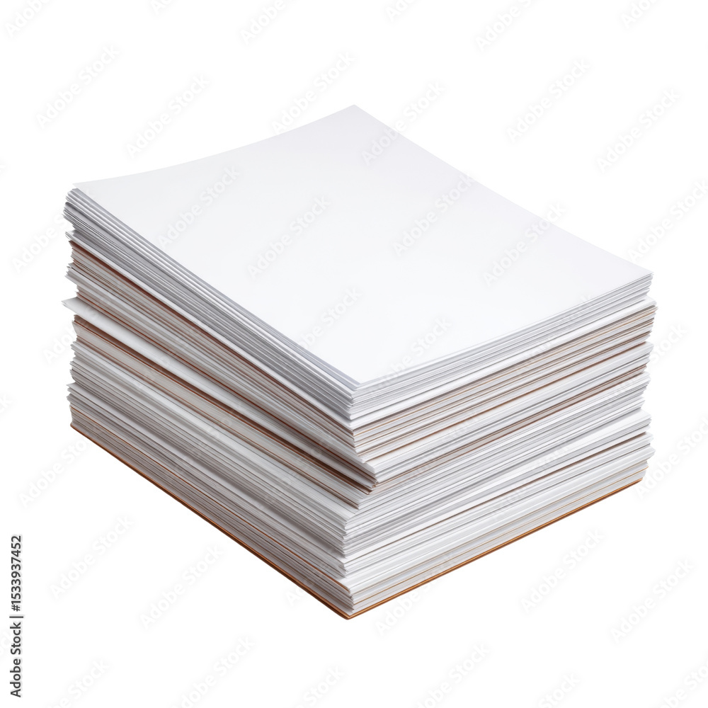 Poster stack of blank a4 paper with clean edges ready for printing or crafting projects transparent backgro