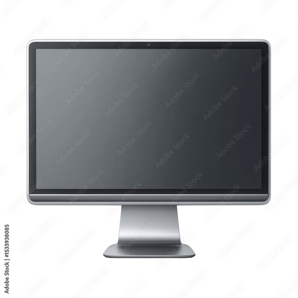 Poster modern computer monitor with sleek design and blank screen ideal for workspace, office, or home setu