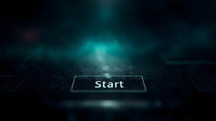 Floating digital interface labeled  Start