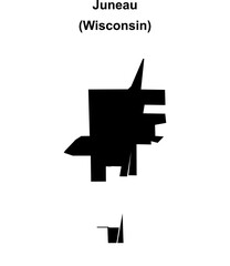 Juneau (Wisconsin) blank outline map