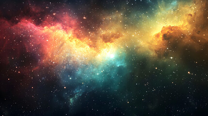 Naklejka premium Colorful nebular galaxy stars and clouds as universe wallpaper