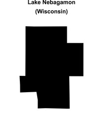 Lake Nebagamon (Wisconsin) blank outline map