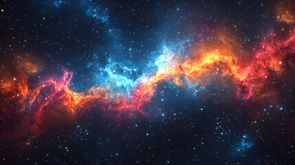 Fototapeta premium Colorful nebular galaxy stars and clouds as universe wallpaper