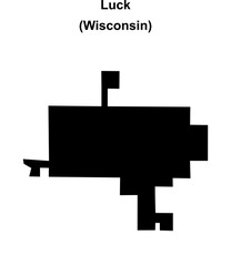 Luck (Wisconsin) blank outline map