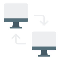 Remote access icon. Online desktop connection. Work from anywhere concept