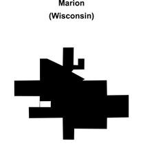 Marion (Wisconsin) blank outline map