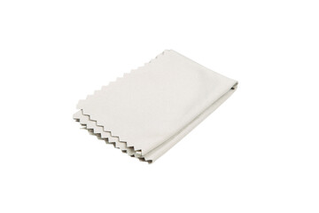 Folded microfiber cleaning cloth on white back
